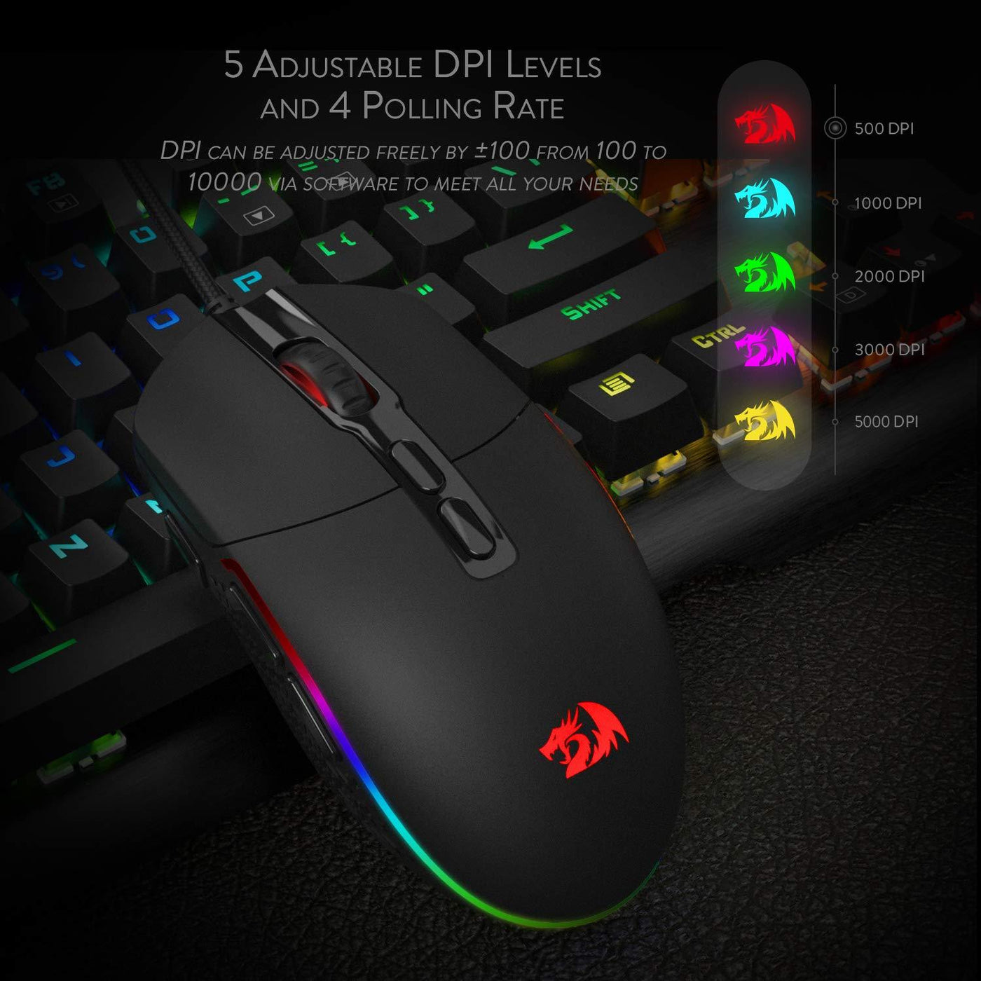 Gaming Mouse  High Precision RGB Optical Mouse for Gamers