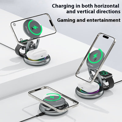 Metal 3 In 1 Wireless Rotatable Charger Bracket are available here