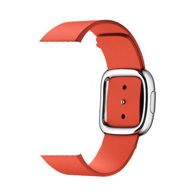 Leather Modern buckle strap For Apple Watch band