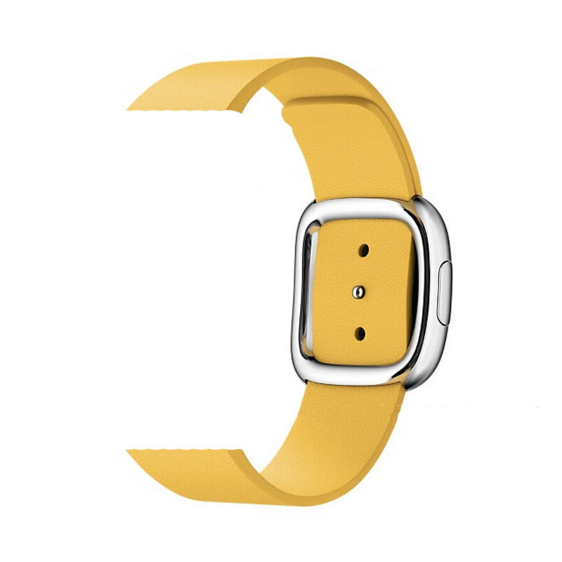Leather Modern buckle strap For Apple Watch band