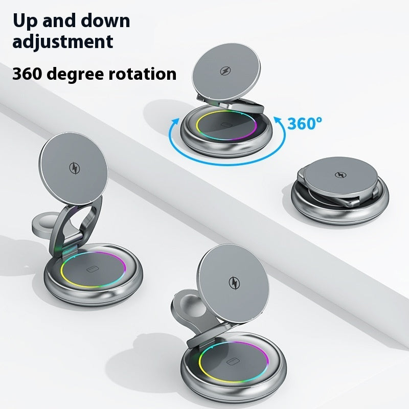 Metal 3 In 1 Wireless Rotatable Charger Bracket are available here